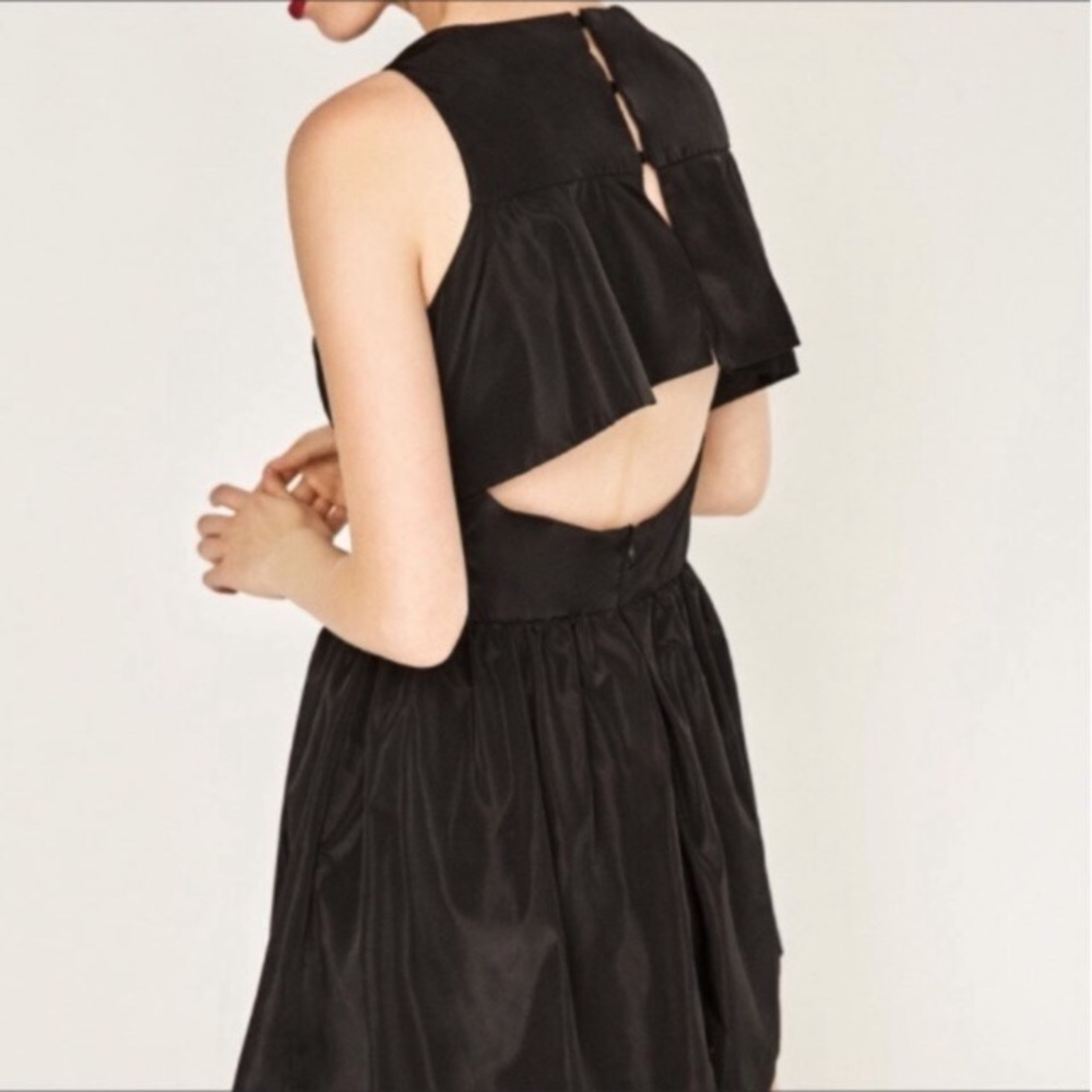 Zara black open back jumpsuit size S